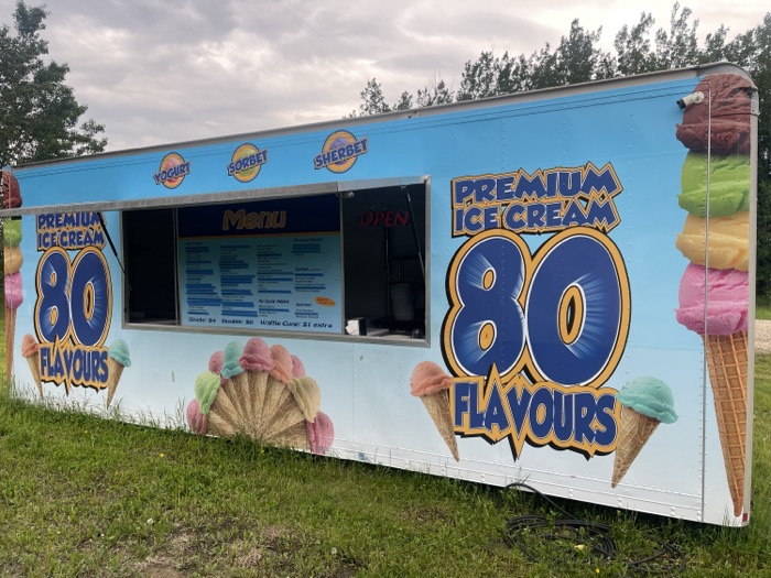 A trailer with the serving window open, 2022